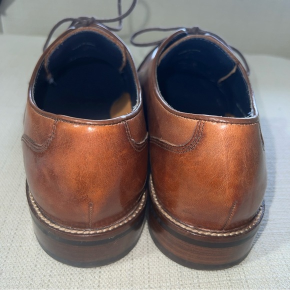 Cole Haan Lenox Hill Men’s 9M Split Toe Oxford Tan Leather Dress Shoes C11629 - Picture 4 of 11